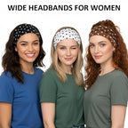 Huachi Polka Dot Headbands for Women Non Slip, Thick Womens Wide Headbands Cute - Image 6