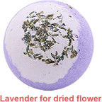 Dried Flower Bath Salt Balls, Lavender Extract Essential Oils, Moisturizing Dry - Image 3