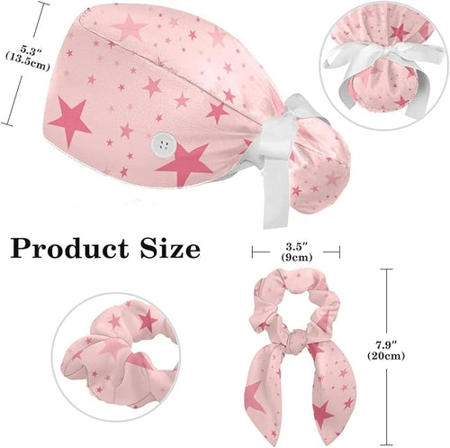 Adjustable Brown Dachshund Dog Blue Surgical Scrub Cap - Image 2