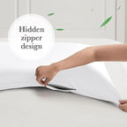 Curved Pillow Case King Size, Side Sleeper Pillow Cases Cover Cooling Rayon - Image 6