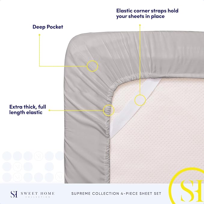 Twin XL Sheets - Breathable Luxury Sheets - 1800 Supreme Collection Extra Soft - Image 5