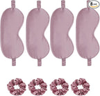 Satin Eye Mask 8Pcs Silk Sleep Masks Silky Blindfold Eyeshade Blackout Eyes by WJingYiJia