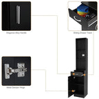mefeir Salon Station, Barber Hair Stylist Storage Cabinet - Image 7