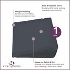 CirclesHome Wedge Pillow Cover 100% Cotton, Zippered Wedge Pillow Case Protector - Image 3