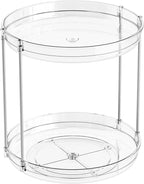Yieach Clear 360 Rotating Bathroom Counter Organizer, 2 Tier Spinning Perfume - Image 9