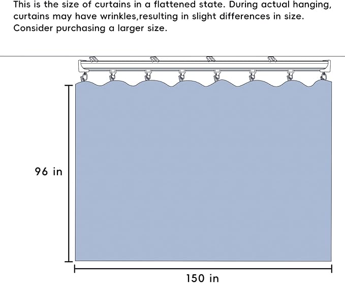Room Divider Ceiling Mounted Curtains Track Sets Extra Wide Blackout Curtain - Image 7