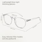 IBOANN Blue Light Glasses for Woman/Men, Fashion Blue Light Glasses Men - Image 2
