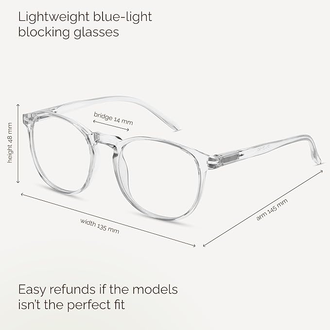 IBOANN Blue Light Glasses for Woman/Men, Fashion Blue Light Glasses Men - Image 2