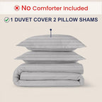 Kotton Culture 3 Pc Queen Size Duvet Cover Set- 100% Egyptian Cotton 600 TC - Image 2