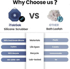 iTOKGOK® 2-in-1 Silver-Infused Silicone Body Scrubber, Double-Sided Design Body - Image 6