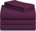 LuxClub 5 PC Split King Sheet Set, Breathable Luxury Bed Sheets, Deep Pockets - Image 9