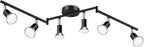 Ascher 6-Light LED Track Lighting Kit, Flexibly Rotatable Light Heads, 6 Way by Ascher