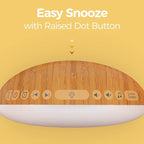 REACHER Wood Grain Sunrise Alarm Clock and Sound Machine Nightlight, Digital - Image 7