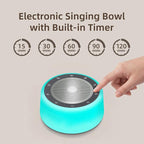 Kipcush Automatic Tibetan Singing Bowl Sound Machine, 11 Soothing Sound Therapy - Image 3
