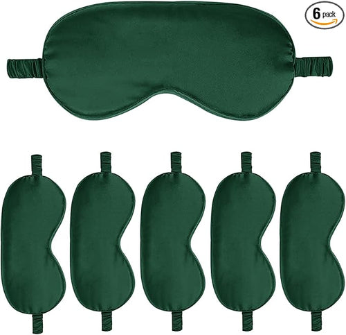 6PACK Silk Sleep Mask Satin Eye Masks Blackout Silky Eyeshade Cover Soft by WJingYiJia