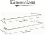 Towel Racks for Bathroom, NEWRAIN 30 inch Double Bath Towel Bar Wall Mounted - Image 3