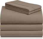 LuxClub 5 PC Split King Sheet Set, Breathable Luxury Bed Sheets, Deep Pockets - Image 9
