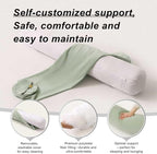 Bolster Pillow for Bed – Long Round Body Pillow for Adults, Cuddle Pillow for - Image 4