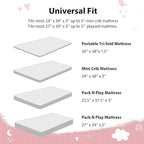 Baby Mini Crib Sheets Girl, Portable 38”x26” Pack and Play Sheets Fitted - Image 8