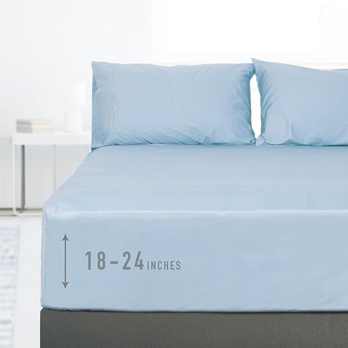 Sunflower Queen Fitted Sheet, 1-Piece Extra Deep Pocket Fitted Bottom Sheet 22" by SunflowerHometexUS