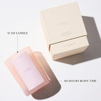 Rose & Sandalwood Scented Candle | 11oz, 60 Hour Burn | Natural Soy Wax - Image 3