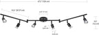 Globe Electric 59693 6-Light Foldable Track Lighting Kit, Matte Black Finish - Image 9