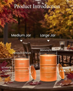 M&SENSE Cinnamon Pumpkin Scented Candles Large, Christmas Soy Candles, 21.2oz - Image 5