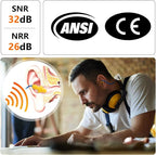 Dison 100Pairs Silicone Ear Plugs, 32dB Corded Reusable Earplugs - Image 2