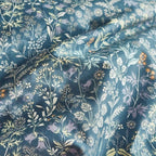 mixinni Blue Floral Duvet Cover King Size Cotton Flowers Pattern King Bedding - Image 3