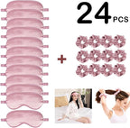 24Pcs Satin Eye Mask Silk Sleep Masks Silky Eyes Cover Blackout Blindfold - Image 2