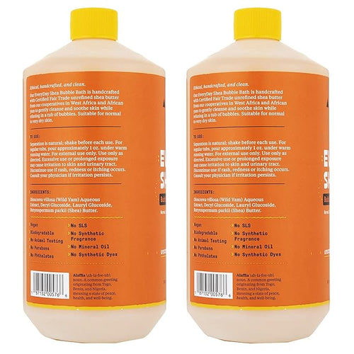 Alaffia Bubble Bath, Unscented 2-Pack – Long-Lasting Bubbles - Image 2