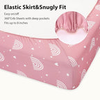 Baby Crib Sheets Girl, 3 Pack Toddler Bed Sheets Fitted - Image 5