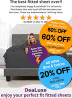 King Deep Pocket Fitted Bed Sheets - Image 2