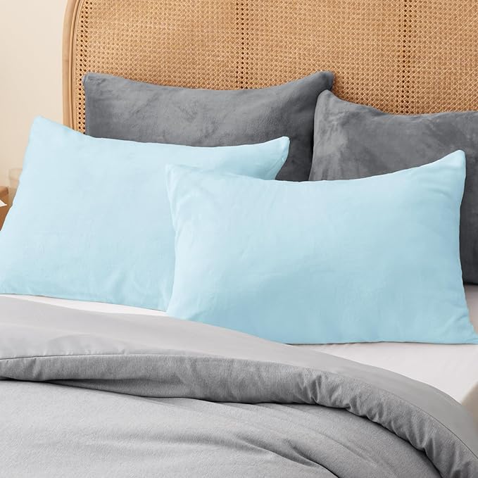 BEDELITE Flannel Pillowcases Standard Set of 2, Super Soft Fleece Pillow Case - Image 8