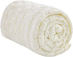 Knitted Weighted Blanket for Adult, No Beads Heavy Blanket 60” x 80'' 20lbs by Unknown