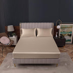 Homiest Taupe Satin Fitted Sheet - Image 2