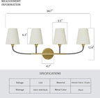 4-Light Bathroom Light Fixtures, Modern Light Fixture - Image 5