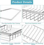 Cabilock Stainless Steel Expandable Bathtub Tray, Chrome Polished Telescopic - Image 5