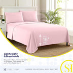 1800 Thread Count Sheet Set – Soft Egyptian Quality Brushed Microfiber Sheets – - Image 3