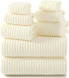 REDKISS Cream Microfiber Bath Towels Set 8 Piece by REDKISSOnline