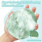 New Silicone Body Scrubber 4PCS, 360° Anti-Slip & Enlarged Exfoliating Bath - Image 4