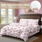 Nanko Queen Size Comforter Set, Modern Romantic Bedroom Decor Bedding Sets in a - Image 2
