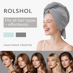ROLSHOL 2 Pack Microfiber Hair Towel Wrap - Image 6