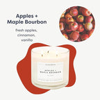 Calyan Wax Co. Apples & Maple Bourbon 3 Wick Scented Candle - Image 2