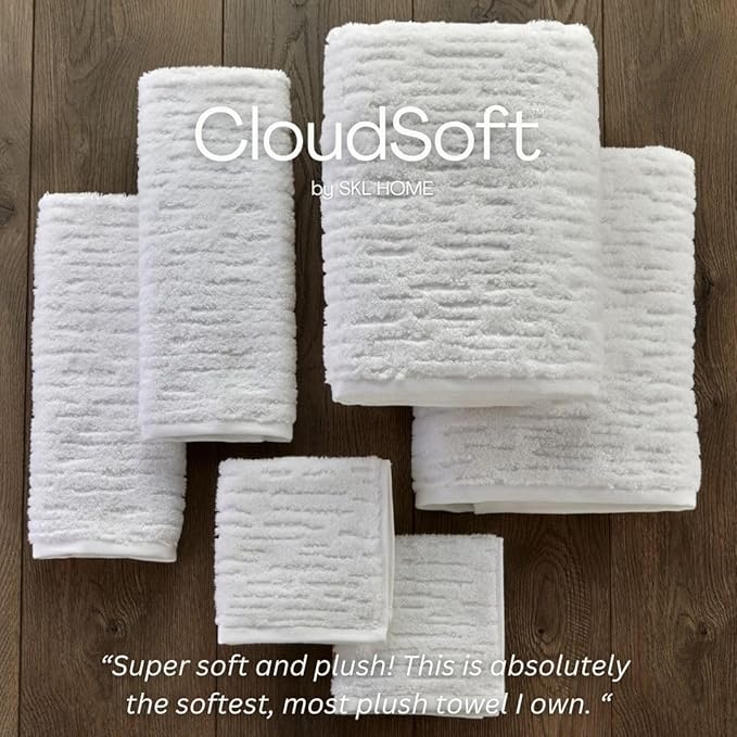 SKL Home CloudSoft Cotton Luxury 4-Piece Washcloth Set - Image 7