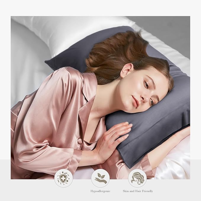 WishSmile Cooling King Pillowcases Set of 2 Breathable Cool Silky Soft Rayon - Image 2