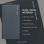 Cloth & Paper Travel Notebook | Monthly Admin – Lagoon | A5 Slim Monthly - Image 3