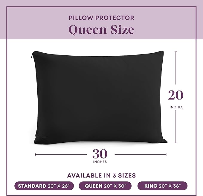CirclesHome Pillow Protectors 4 Pack Queen Zippered - Image 6
