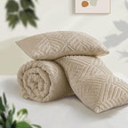 Andency Khaki California King Comforter Set, 3 Pieces Khaki Boho Bedding Set & - Image 3