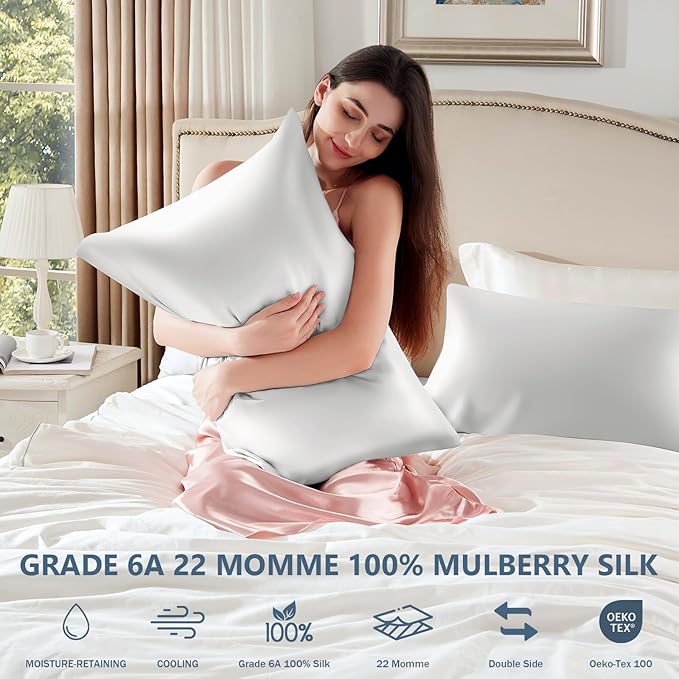 Silk Pillow Cases King Size 100% Mulberry Silk Pillowcase - Image 6